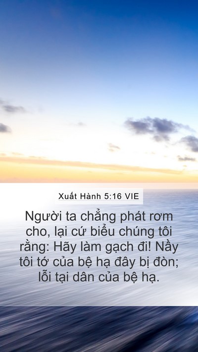 Xuất Hành 5:16 VIE Mobile Phone Wallpaper - Người ta chẳng phát rơm cho, lại cứ - Mobile Bible Verse Wallpaper