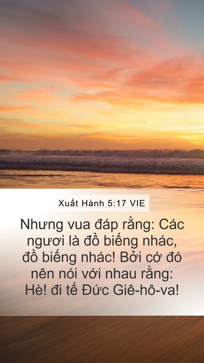 Xuất Hành 5:17 VIE Bible Verse Image
