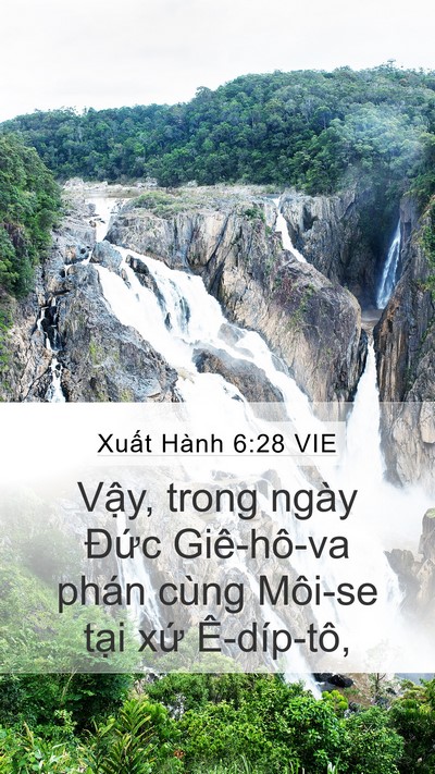 Xuất Hành 6:28 VIE Mobile Phone Wallpaper - Vậy, trong ngày Đức Giê-hô-va phán cùng - Mobile Bible Verse Wallpaper