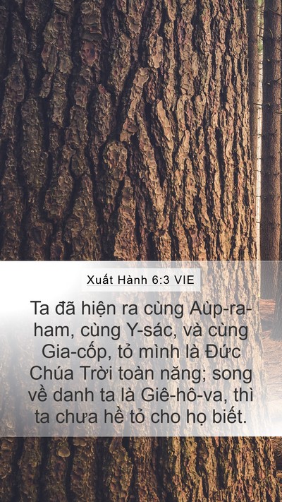Xuất Hành 6:3 VIE Bible Verse Image