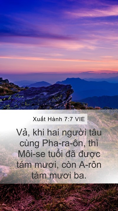 Xuất Hành 7:7 VIE Bible Verse Image