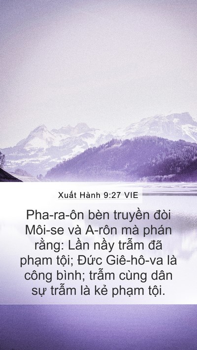 Xuất Hành 9:27 VIE Bible Verse Image