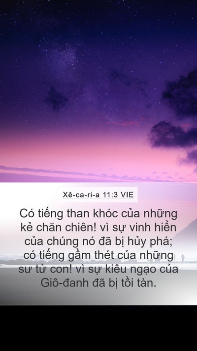 Xê-ca-ri-a 11:3 VIE Bible Verse Image