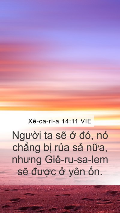 Xê-ca-ri-a 14:11 VIE Bible Verse Image