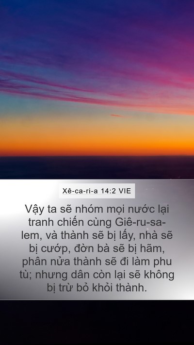 Xê-ca-ri-a 14:2 VIE Bible Verse Image