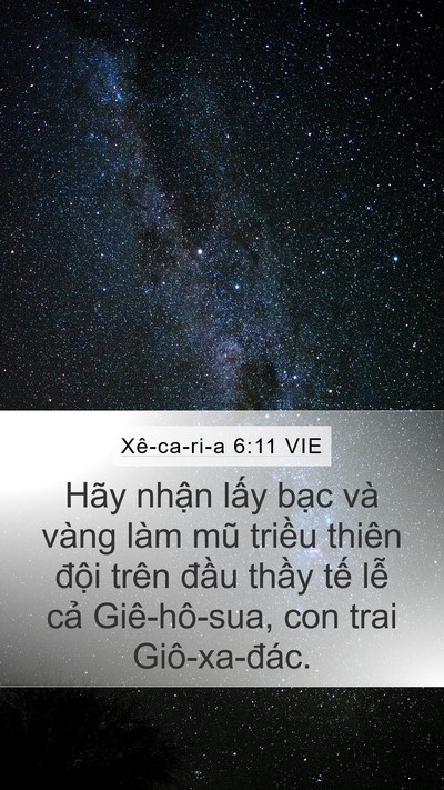 Xê-ca-ri-a 6:11 VIE Bible Verse Image