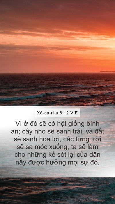 Xê-ca-ri-a 8:12 VIE Bible Verse Image