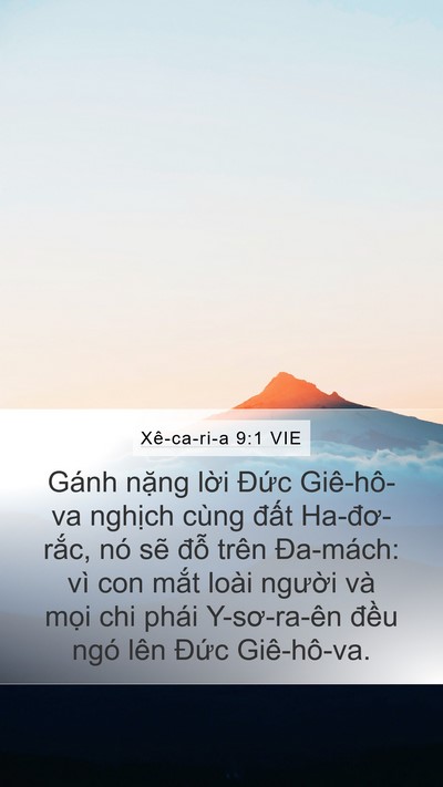 Xê-ca-ri-a 9:1 VIE Bible Verse Image