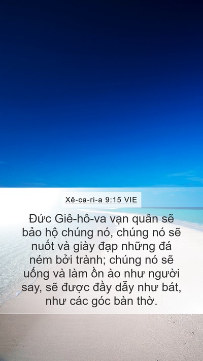 Xê-ca-ri-a 9:15 VIE Bible Verse Image