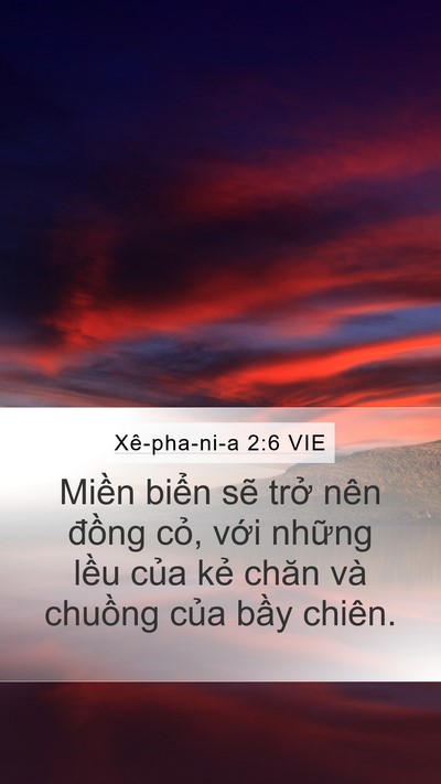 Xê-pha-ni-a 2:6 VIE Mobile Phone Wallpaper - Miền biển sẽ trở nên đồng cỏ, với - Mobile Bible Verse Wallpaper