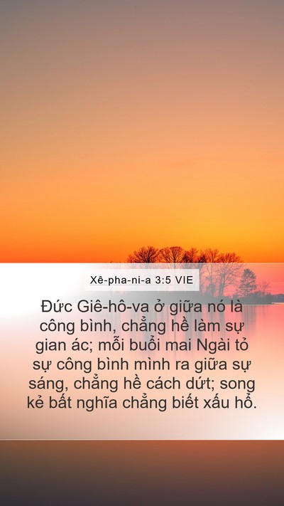 Xê-pha-ni-a 3:5 VIE Bible Verse Image