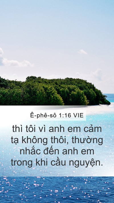 Ê-phê-sô 1:16 VIE Bible Verse Image