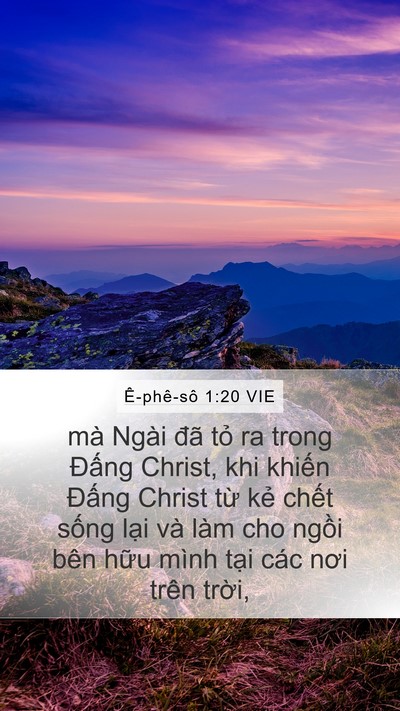 Ê-phê-sô 1:20 VIE Bible Verse Image