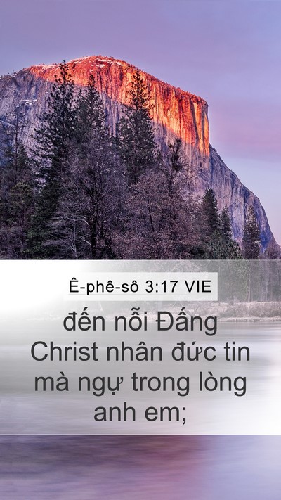 Ê-phê-sô 3:17 VIE Bible Verse Image