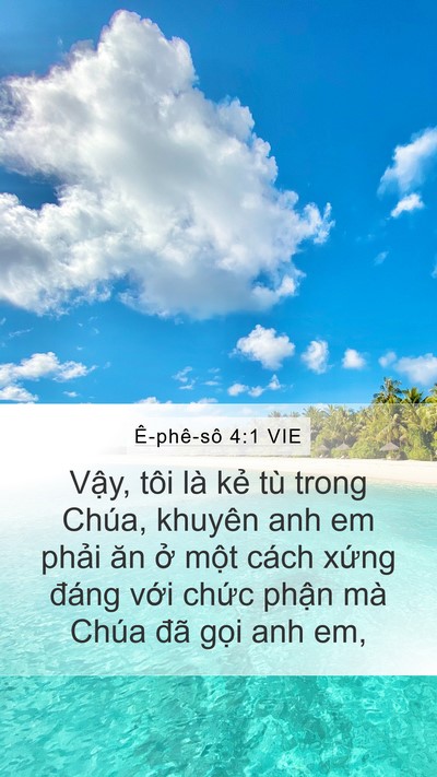 Ê-phê-sô 4:1 VIE Bible Verse Image