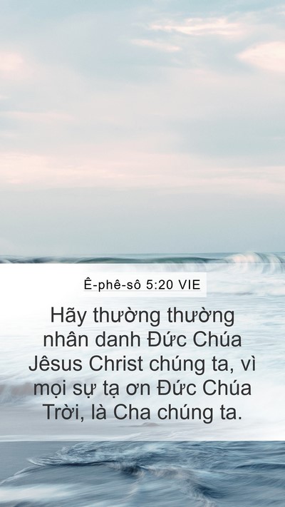 Ê-phê-sô 5:20 VIE Bible Verse Image