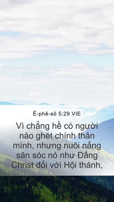 Ê-phê-sô 5:29 VIE Mobile Phone Wallpaper - Vì chẳng hề có người nào ghét chính - Mobile Bible Verse Wallpaper