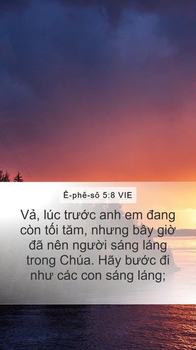 Ê-phê-sô 5:8 VIE Bible Verse Image