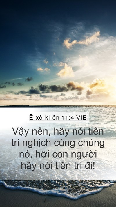 Ê-xê-ki-ên 11:4 VIE Mobile Phone Wallpaper - Vậy nên, hãy nói tiên tri nghịch cùng - Mobile Bible Verse Wallpaper