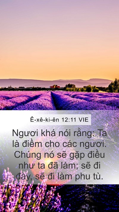 Ê-xê-ki-ên 12:11 VIE Mobile Phone Wallpaper - Ngươi khá nói rằng: Ta là điềm cho các - Mobile Bible Verse Wallpaper