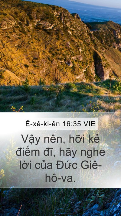 Ê-xê-ki-ên 16:35 VIE Mobile Phone Wallpaper - Vậy nên, hỡi kẻ điếm đĩ, hãy nghe - Mobile Bible Verse Wallpaper