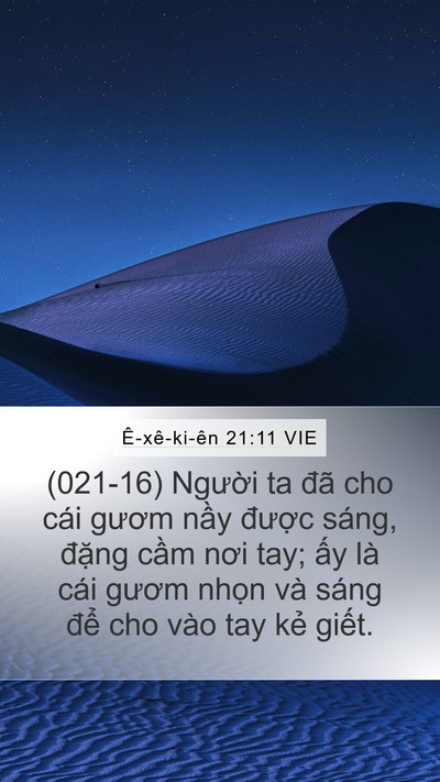 Ê-xê-ki-ên 21:11 VIE Mobile Phone Wallpaper - (021-16) Người ta đã cho cái gươm nầy - Mobile Bible Verse Wallpaper