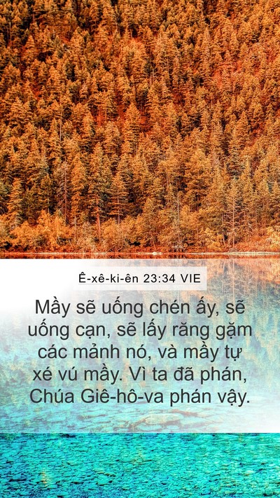 Ê-xê-ki-ên 23:34 VIE Mobile Phone Wallpaper - Mầy sẽ uống chén ấy, sẽ uống cạn, - Mobile Bible Verse Wallpaper