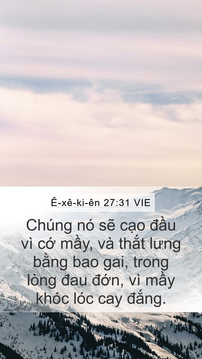 Ê-xê-ki-ên 27:31 VIE Bible Verse Image