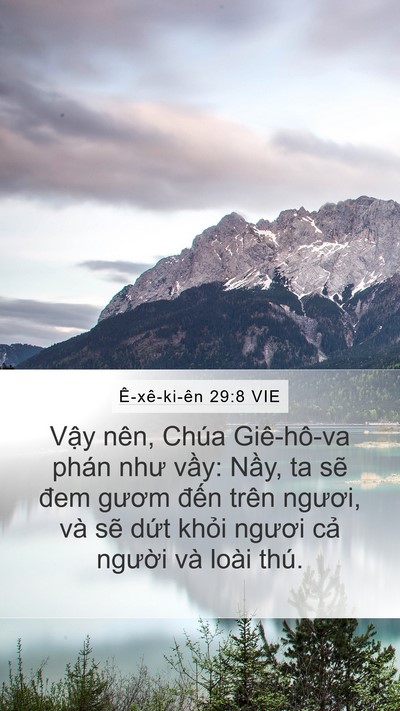 Ê-xê-ki-ên 29:8 VIE Mobile Phone Wallpaper - Vậy nên, Chúa Giê-hô-va phán như vầy: - Mobile Bible Verse Wallpaper