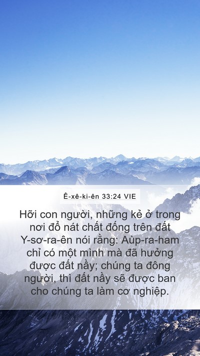 Ê-xê-ki-ên 33:24 VIE Bible Verse Image