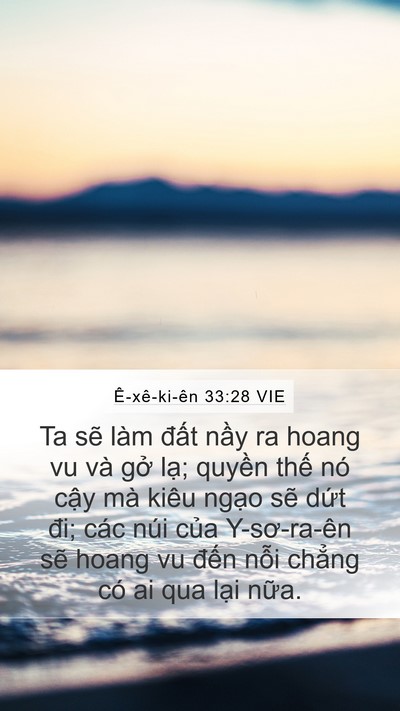 Ê-xê-ki-ên 33:28 VIE Bible Verse Image