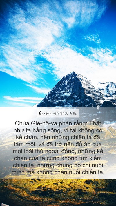 Ê-xê-ki-ên 34:8 VIE Bible Verse Image