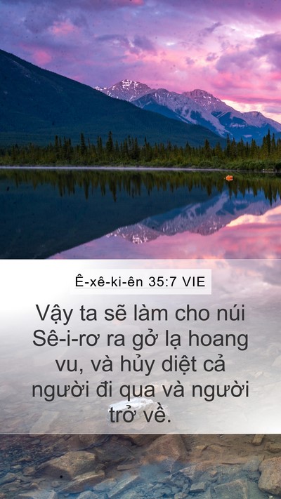 Ê-xê-ki-ên 35:7 VIE Mobile Phone Wallpaper - Vậy ta sẽ làm cho núi Sê-i-rơ ra gở - Mobile Bible Verse Wallpaper