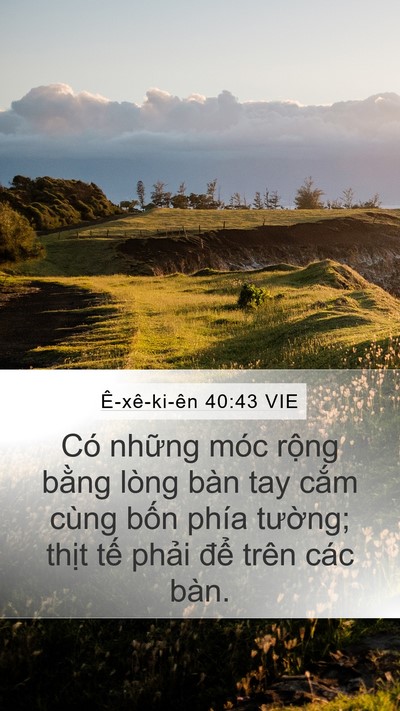 Ê-xê-ki-ên 40:43 VIE Mobile Phone Wallpaper - Có những móc rộng bằng lòng bàn tay - Mobile Bible Verse Wallpaper