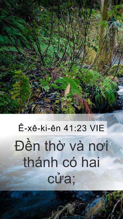 Ê-xê-ki-ên 41:23 VIE Mobile Phone Wallpaper - Đền thờ và nơi thánh có hai - Mobile Bible Verse Wallpaper