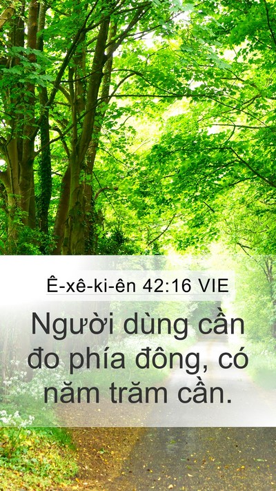 Ê-xê-ki-ên 42:16 VIE Bible Verse Image