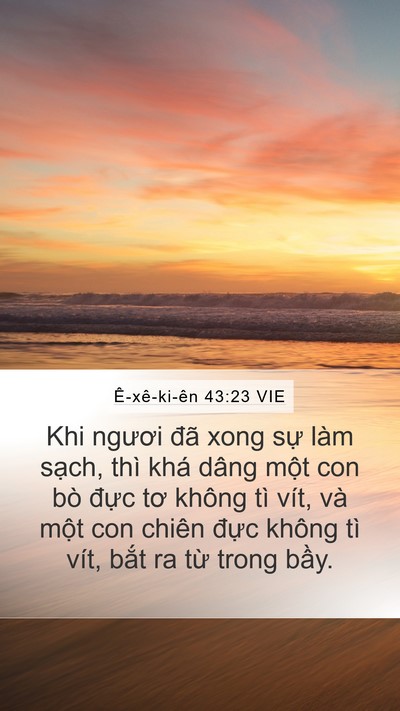 Ê-xê-ki-ên 43:23 VIE Mobile Phone Wallpaper - Khi ngươi đã xong sự làm sạch, thì khá - Mobile Bible Verse Wallpaper