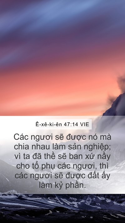 Ê-xê-ki-ên 47:14 VIE Bible Verse Image