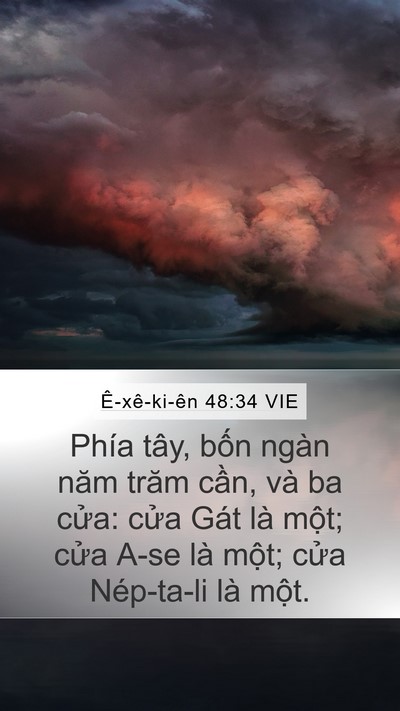 Ê-xê-ki-ên 48:34 VIE Mobile Phone Wallpaper - Phía tây, bốn ngàn năm trăm cần, và ba - Mobile Bible Verse Wallpaper