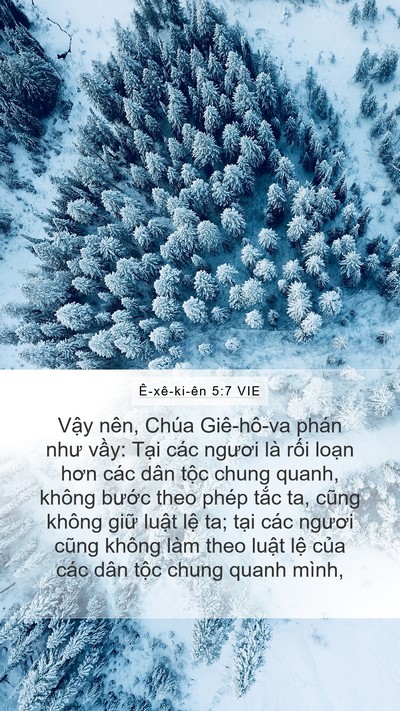 Ê-xê-ki-ên 5:7 VIE Mobile Phone Wallpaper - Vậy nên, Chúa Giê-hô-va phán như vầy: - Mobile Bible Verse Wallpaper