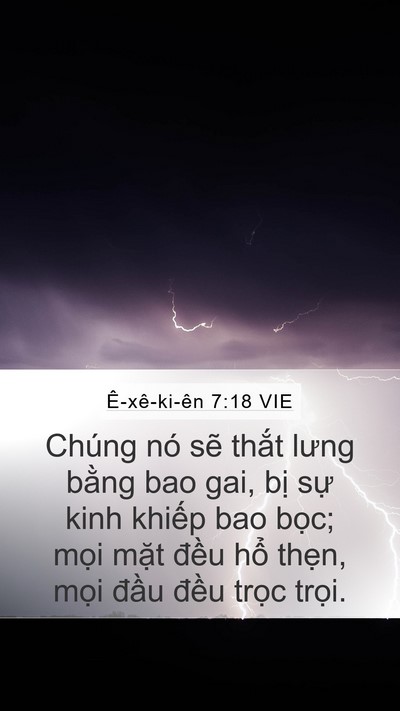 Ê-xê-ki-ên 7:18 VIE Bible Verse Image