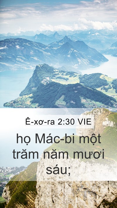 Ê-xơ-ra 2:30 VIE Mobile Phone Wallpaper - họ Mác-bi một trăm năm mươi - Mobile Bible Verse Wallpaper
