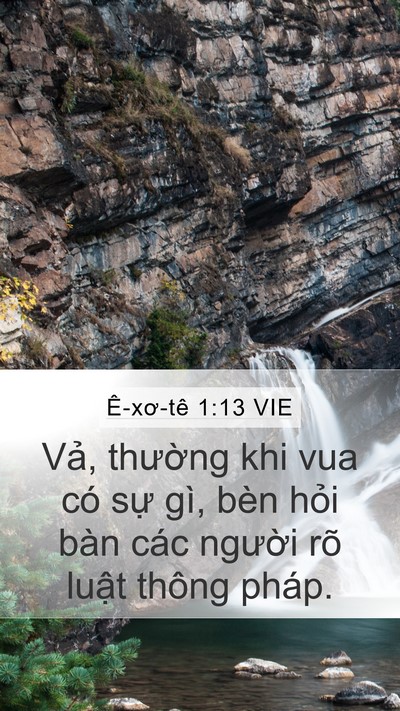 Ê-xơ-tê 1:13 VIE Bible Verse Image