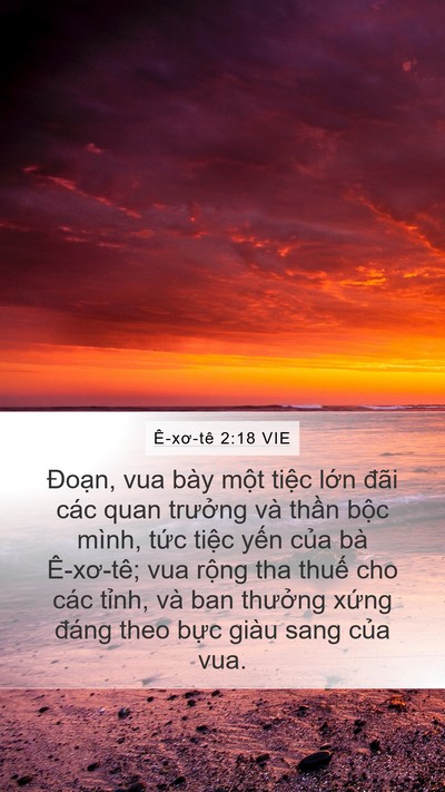 Ê-xơ-tê 2:18 VIE Bible Verse Image