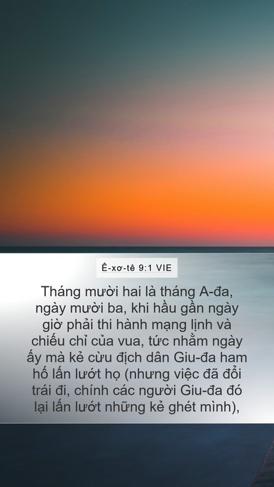 Ê-xơ-tê 9:1 VIE Bible Verse Image