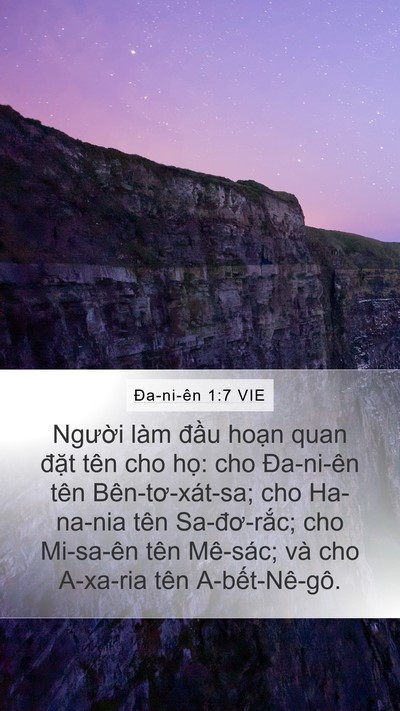 Ða-ni-ên 1:7 VIE Bible Verse Image