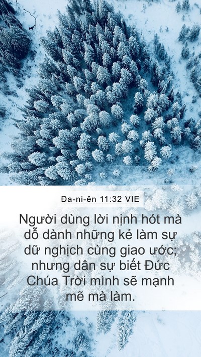 Ða-ni-ên 11:32 VIE Mobile Phone Wallpaper - Người dùng lời nịnh hót mà dỗ dành - Mobile Bible Verse Wallpaper