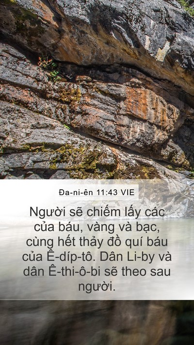 Ða-ni-ên 11:43 VIE Mobile Phone Wallpaper - Người sẽ chiếm lấy các của báu, - Mobile Bible Verse Wallpaper