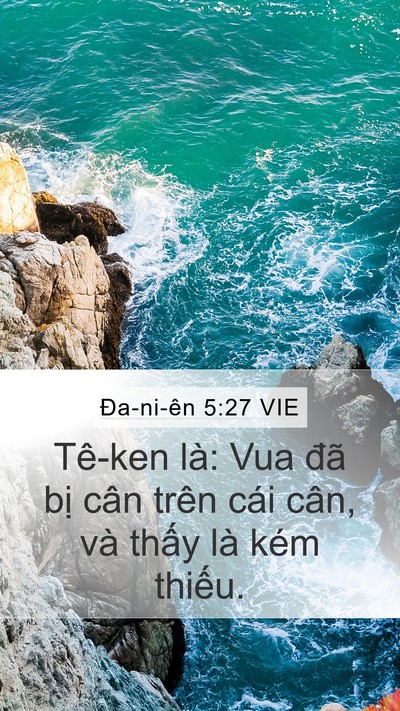 Ða-ni-ên 5:27 VIE Bible Verse Image