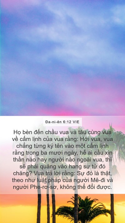 Ða-ni-ên 6:12 VIE Bible Verse Image